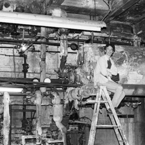 The actual boiler in the sub sub basement. All asbestos no doubt. Photo by Marc A.