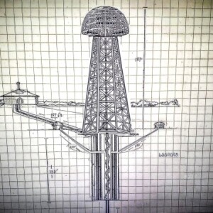 A modern diagram of what was under the tower.